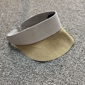 Sun N Sand Straw Visor Hat Beige Adjustable Beach Sun Hat